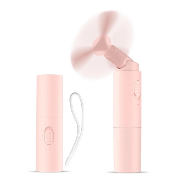 Rechargeable Mini Handheld Fan – Pink (USB Powered, 2000 mAh) - Picture 1 of 14